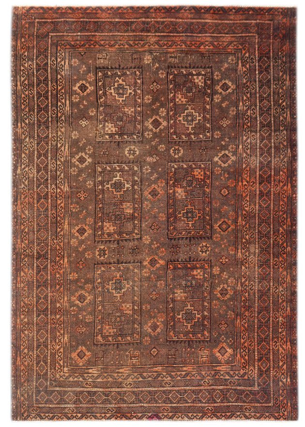 Handmade Tribal Afghan Balouch Rug | 207 x 139 cm | 6'9" x 4'7" - Najaf Rugs & Textile