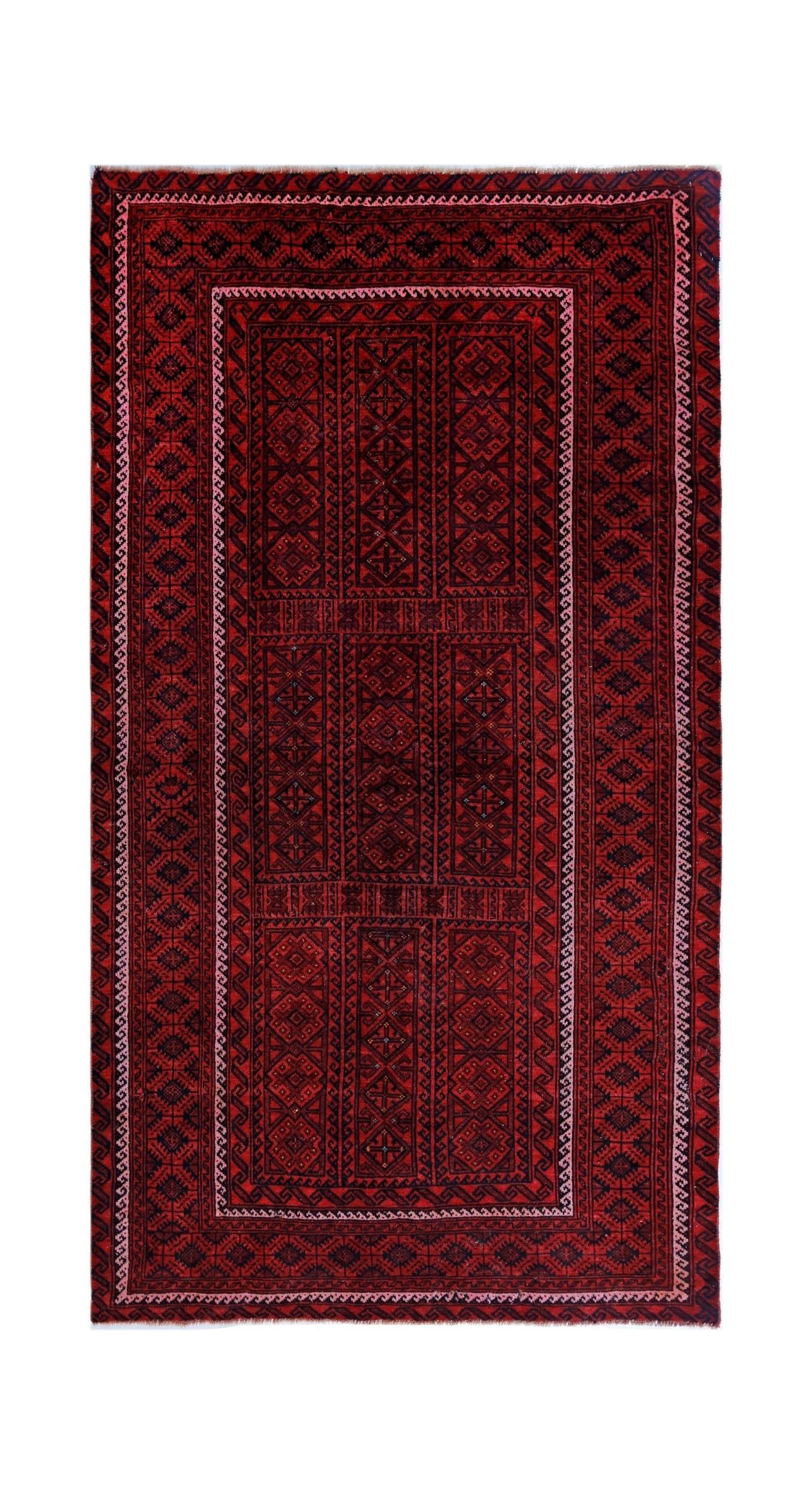 Handmade Tribal Afghan Balouch Rug | 229 x 123 cm | 7'6" x 4' - Najaf Rugs & Textile