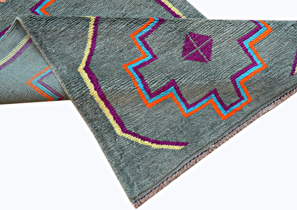 Handmade Tribal Afghan Berber Hallway Runner | 238 x 71 cm | 7'10" x 2'4" - Najaf Rugs & Textile
