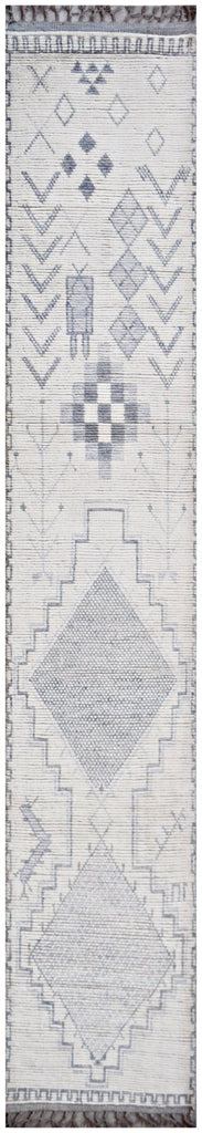 Handmade Tribal Afghan Berber Hallway Runner | 433 x 73 cm | 14'3" x 2'5" - Najaf Rugs & Textile