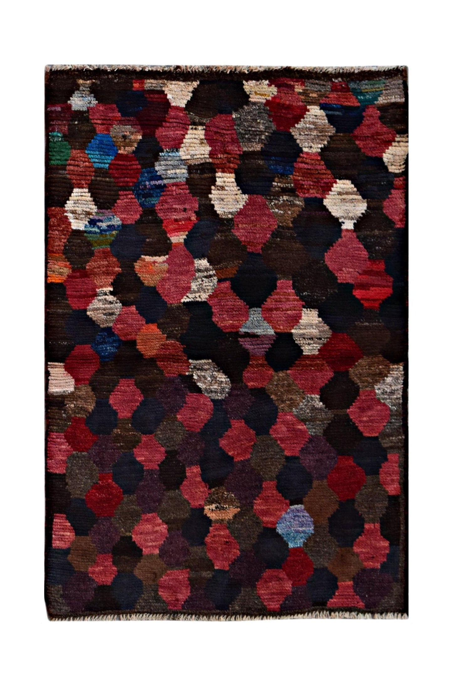 Handmade Tribal Afghan Berber Rug | 131 x 88 cm | 4'3" x 2'11" - Najaf Rugs & Textile