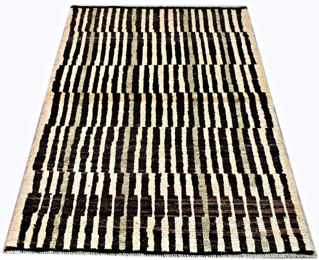 Handmade Tribal Afghan Berber Rug | 141 x 106 cm | 4'8" x 3'6" - Najaf Rugs & Textile