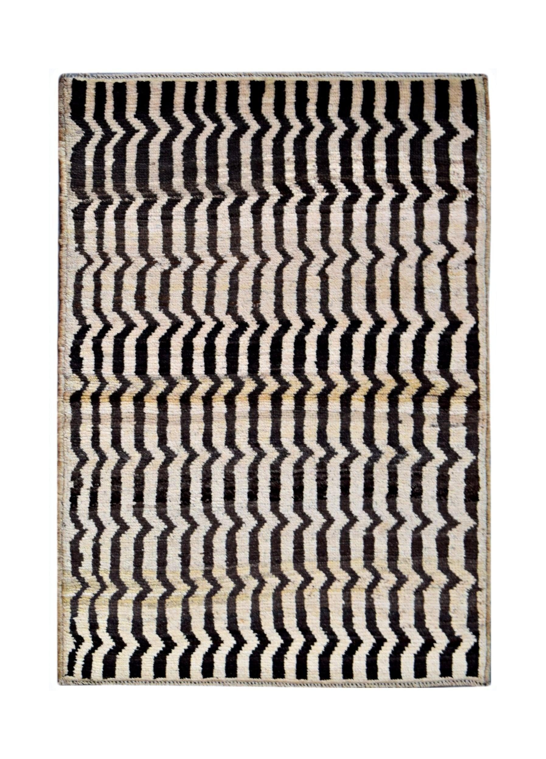 Handmade Tribal Afghan Berber Rug | 145 x 93 cm | 4'10" x 3' - Najaf Rugs & Textile