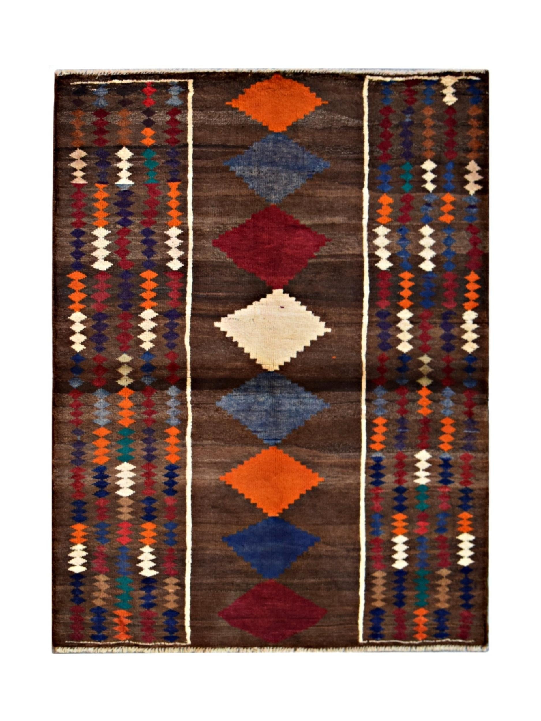 Handmade Tribal Afghan Berber Rug | 158 x 107 cm | 5'2" x 3'6" - Najaf Rugs & Textile