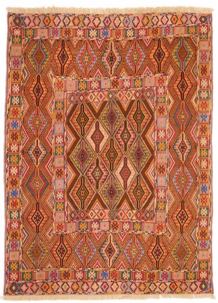 Handmade Tribal Afghan Daizangi Rug | 165 x 127 cm - Najaf Rugs & Textile