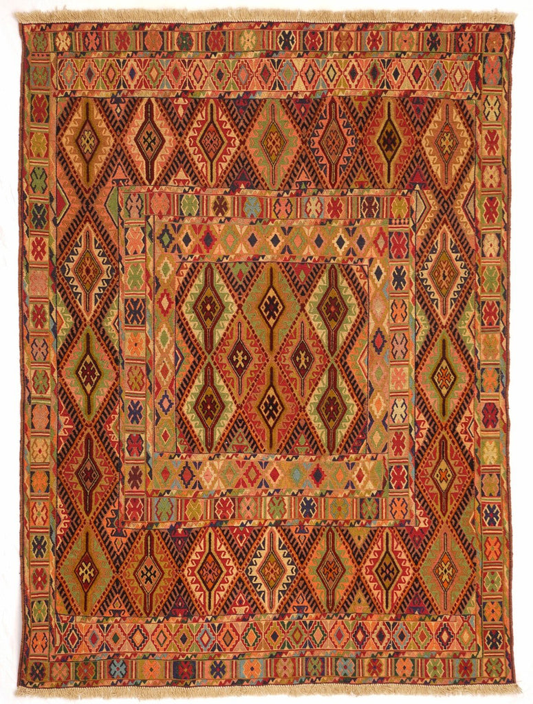 Handmade Tribal Afghan Daizangi Rug | 165 x 130 cm - Najaf Rugs & Textile