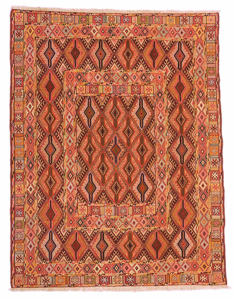 Handmade Tribal Afghan Daizangi Rug | 168 x 127 cm | 5'5" x 4'16" - Najaf Rugs & Textile