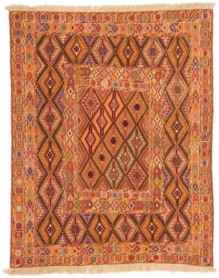 Handmade Tribal Afghan Daizangi Rug | 178 x 127 cm | 5'8" x 4'16" - Najaf Rugs & Textile