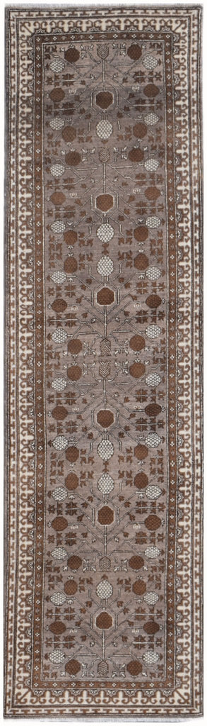 Handmade Tribal Afghan Hallway Runner | 316 x 83 cm | 10'4" x 2'9" - Najaf Rugs & Textile