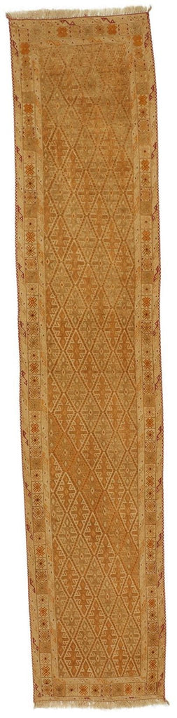 Handmade Tribal Afghan Mashwani Hallway Runner | 286 x 58 cm | 9'3" x 1'9" - Najaf Rugs & Textile