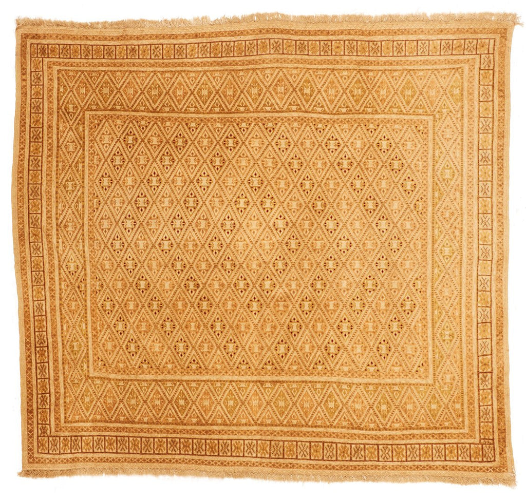 Handmade Tribal Afghan Mashwani Rug | 202 x 182 cm | 6'6" x 6' - Najaf Rugs & Textile