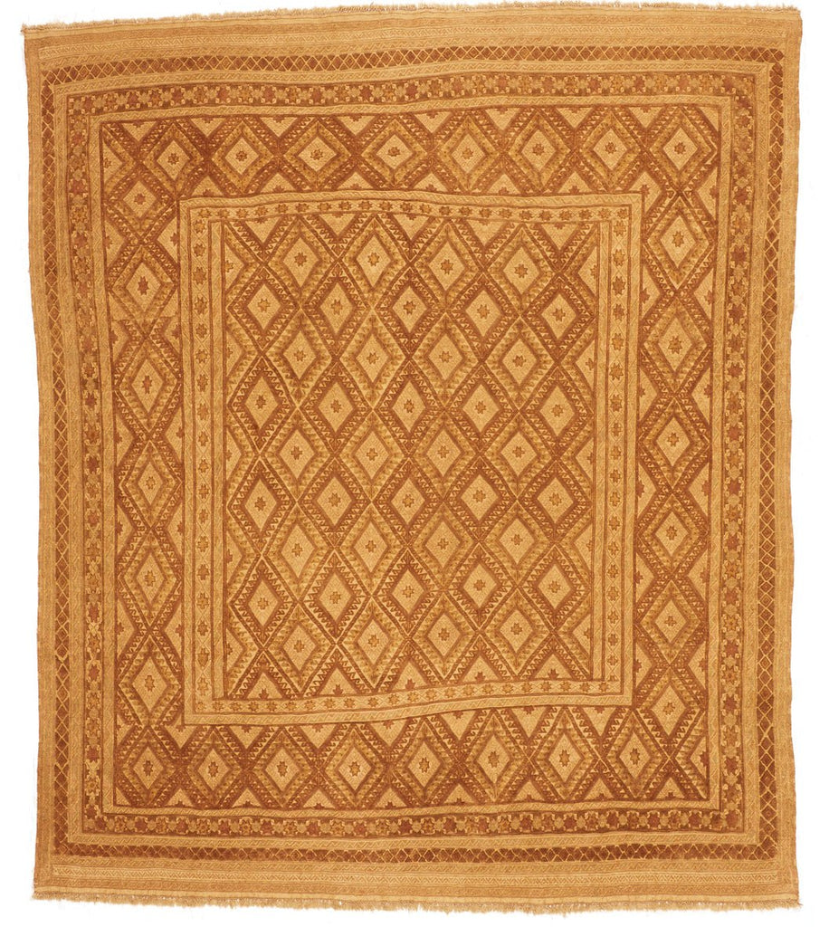 Handmade Tribal Afghan Mashwani Rug | 217 x 184 cm | 7'11" x 6' - Najaf Rugs & Textile