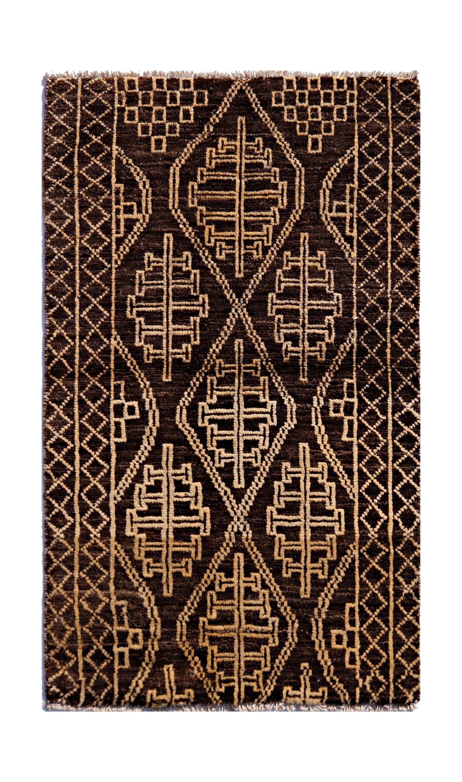 Handmade Tribal Afghan Rug | 120 x 72 cm | 3'11" x 2'5" - Najaf Rugs & Textile