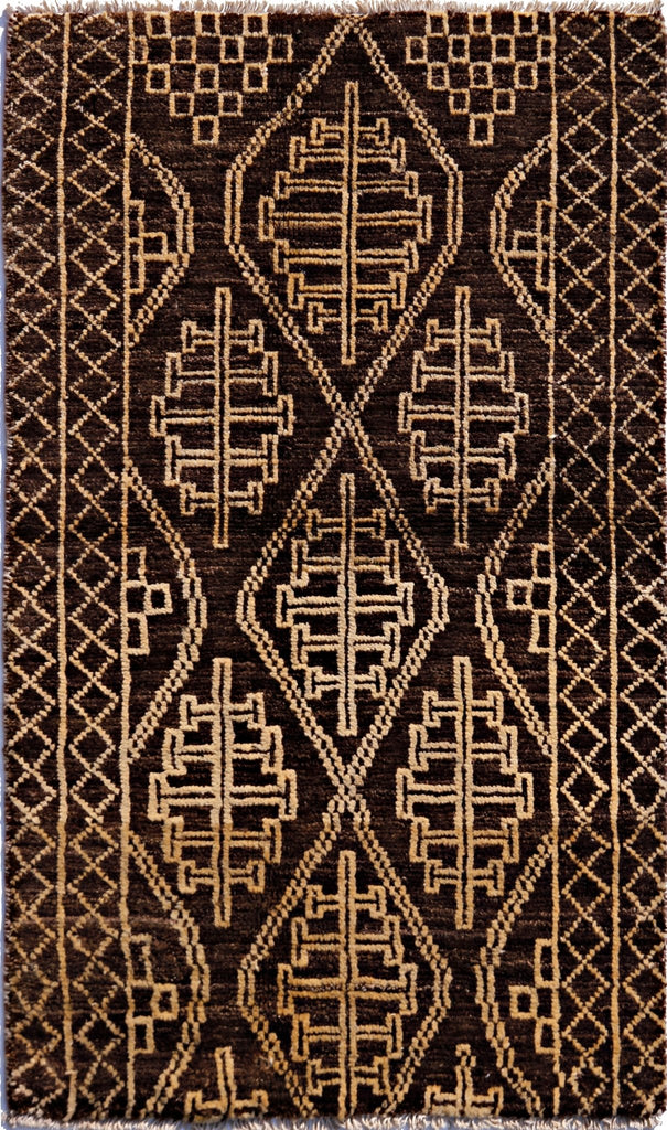 Handmade Tribal Afghan Rug | 120 x 72 cm | 3'11" x 2'5" - Najaf Rugs & Textile