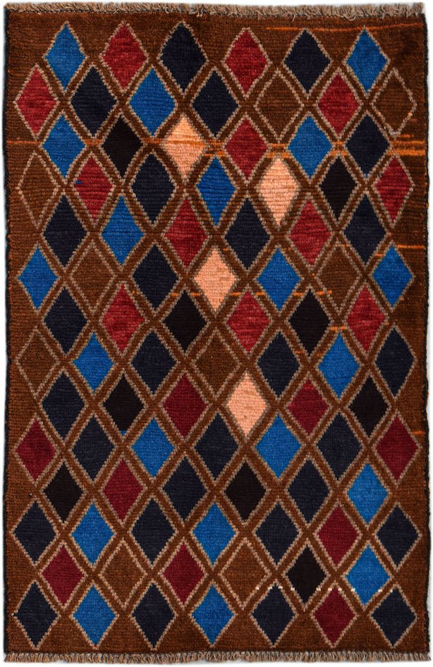 Handmade Tribal Afghan Rug | 120 x 83 cm | 3'11" x 2'9" - Najaf Rugs & Textile