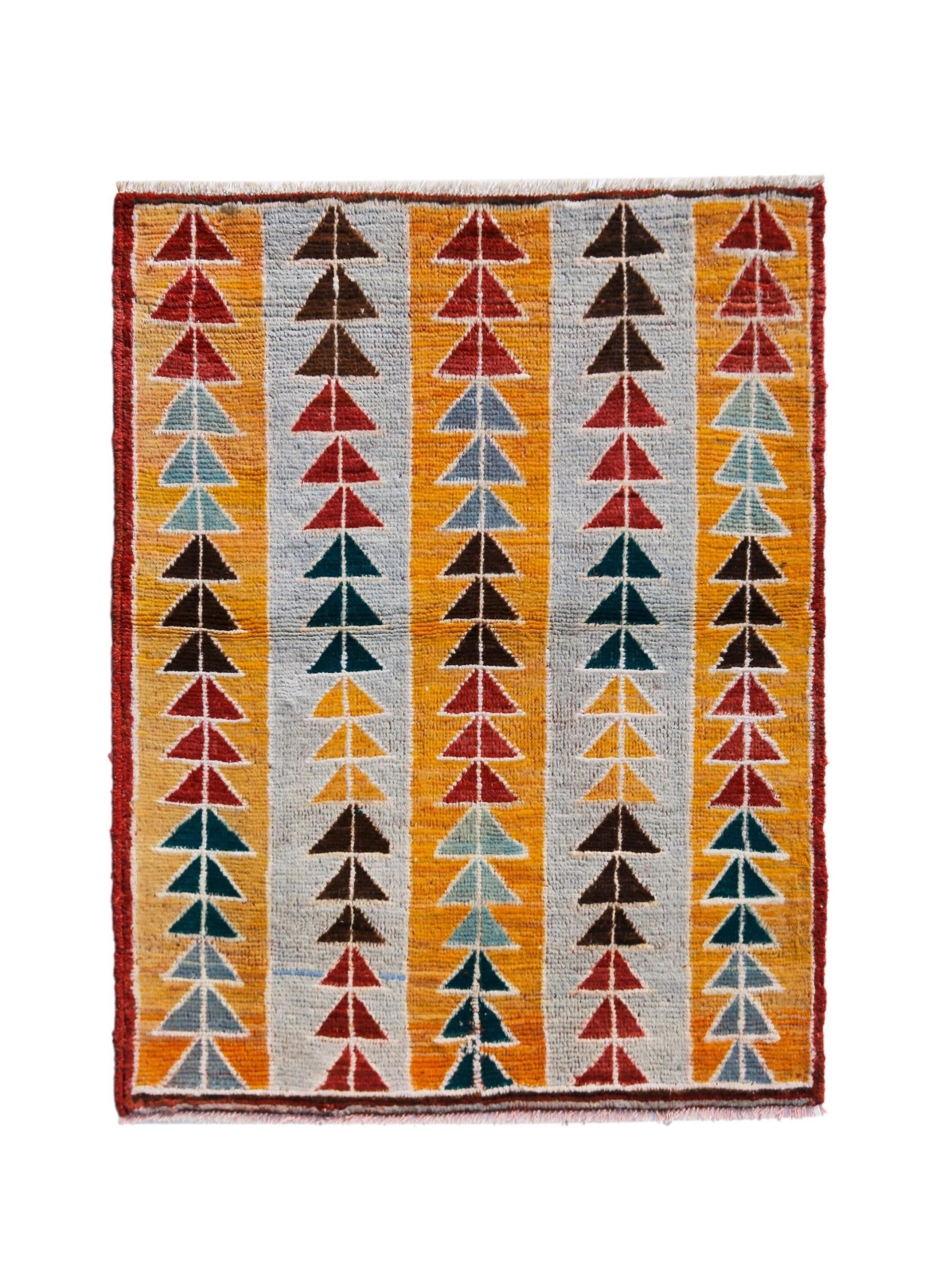 Handmade Tribal Afghan Rug | 123 x 94 cm | 4'1" x 3'1" - Najaf Rugs & Textile