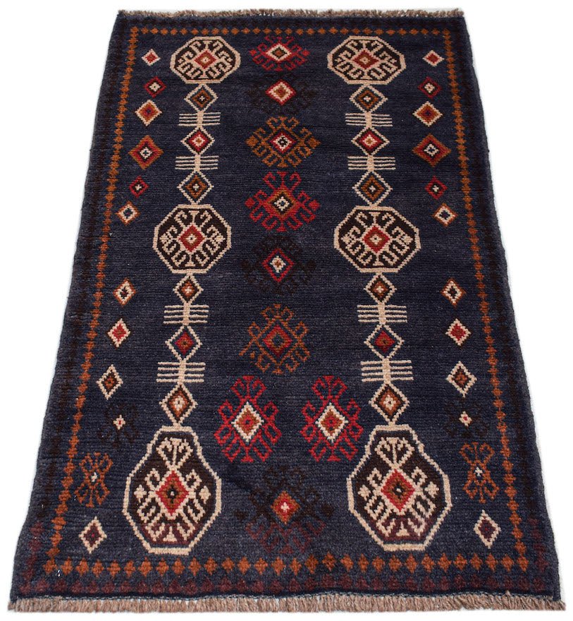 Handmade Tribal Afghan Rug | 125 x 80 cm | 4'1" x 2'8" - Najaf Rugs & Textile