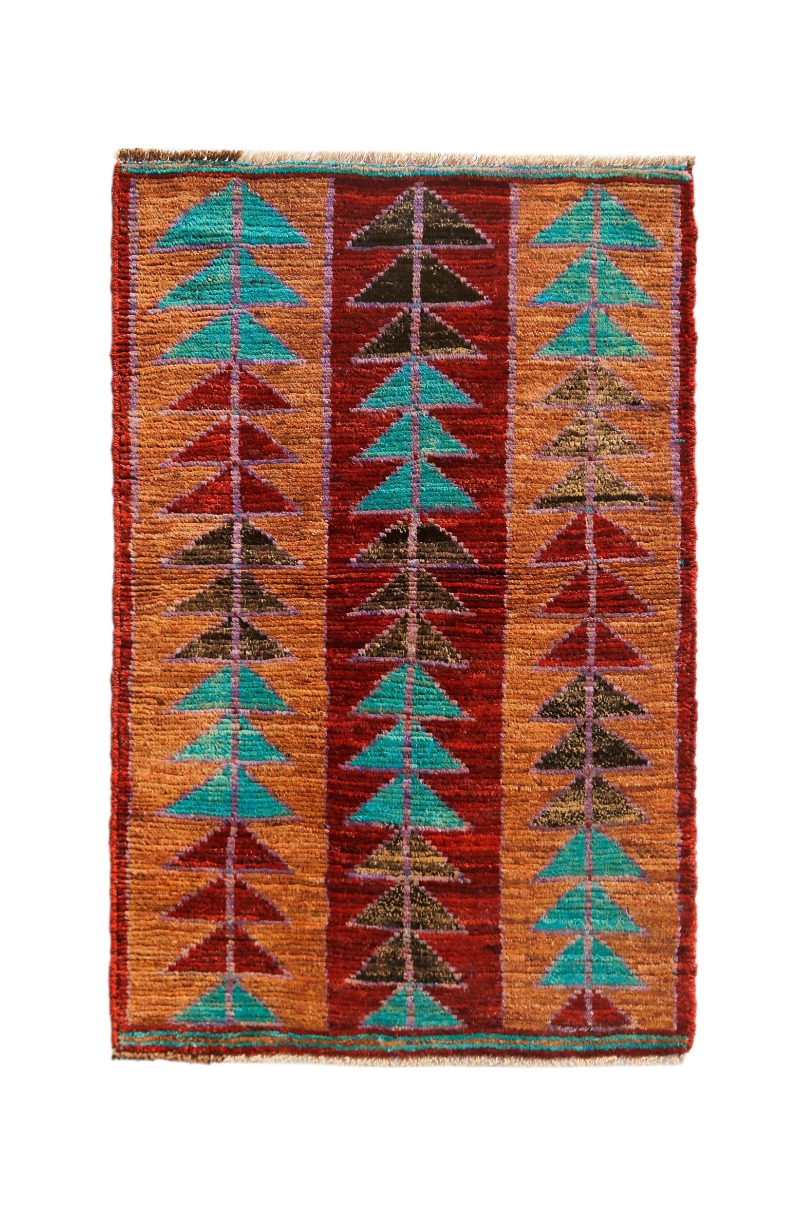 Handmade Tribal Afghan Rug | 128 x 86 cm | 4'3" x 2'10" - Najaf Rugs & Textile