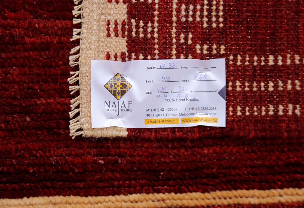 Handmade Tribal Afghan Rug | 130 x 82 cm | 4'4" x 2'8" - Najaf Rugs & Textile