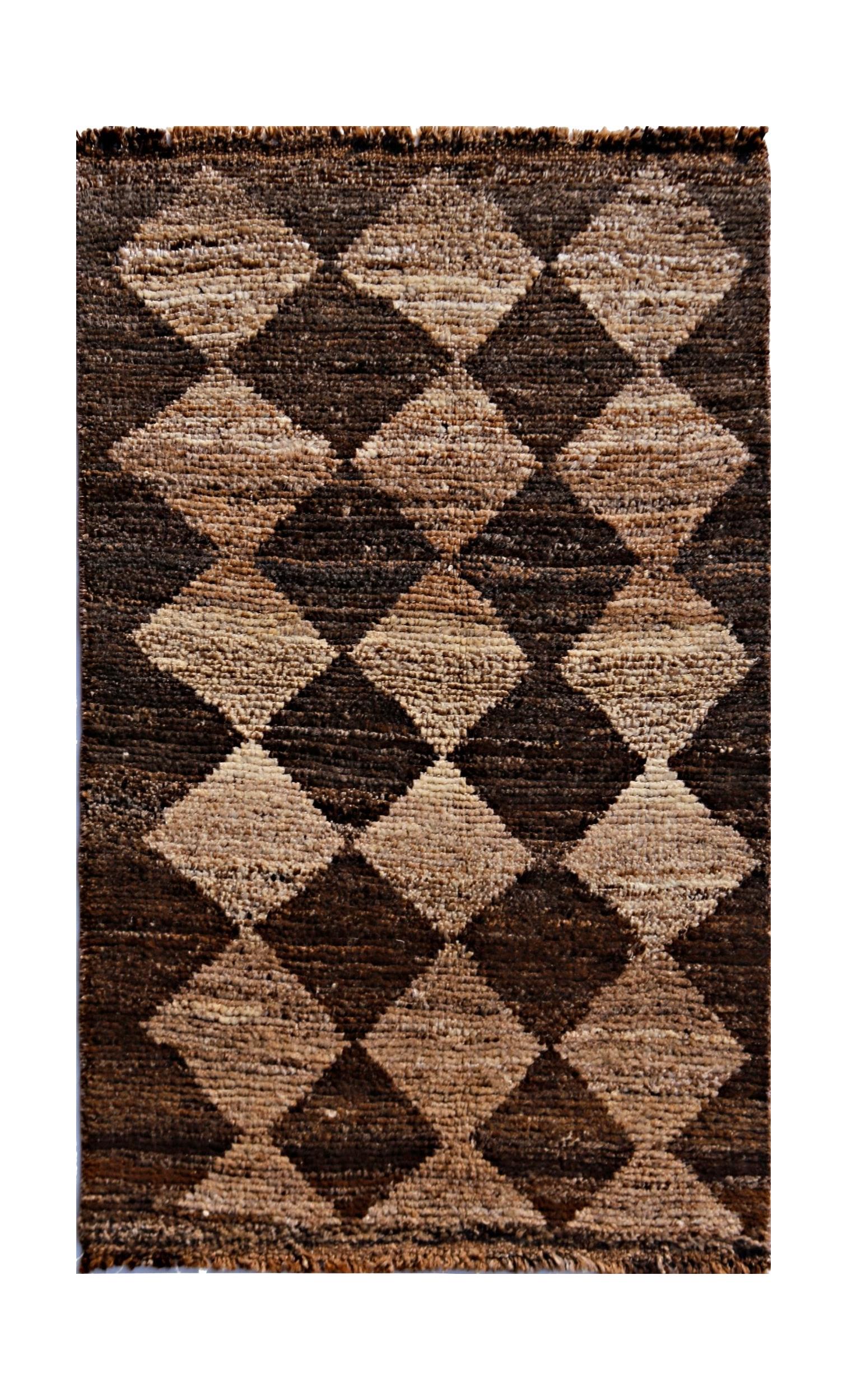 Handmade Tribal Afghan Rug | 138 x 86 cm | 4'7" x 2'10" - Najaf Rugs & Textile