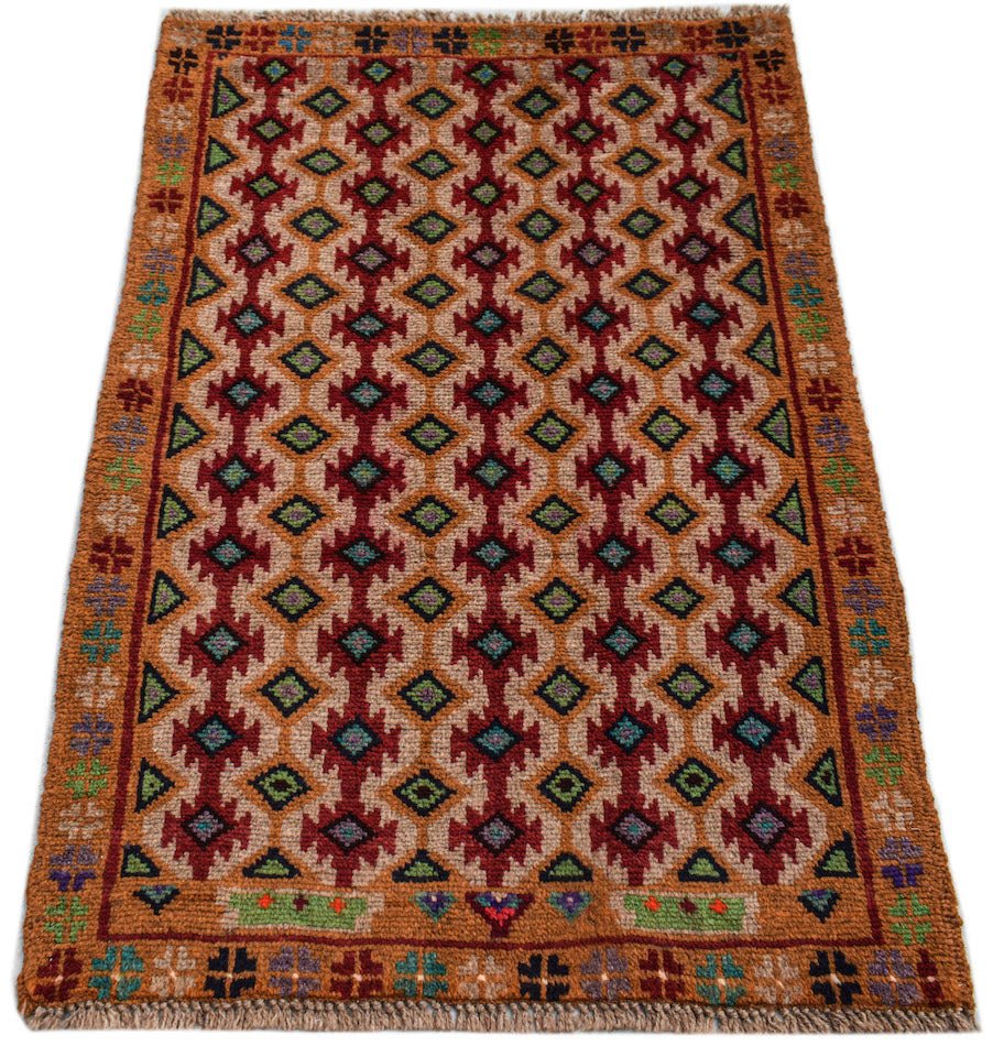 Handmade Tribal Afghan Rug | 141 x 82 cm | 4'7" x 2'8" - Najaf Rugs & Textile