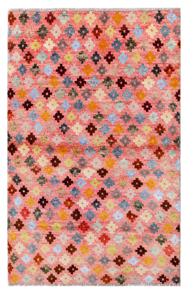 Handmade Tribal Afghan Rug | 149 x 92 cm | 4'11" x 3' - Najaf Rugs & Textile