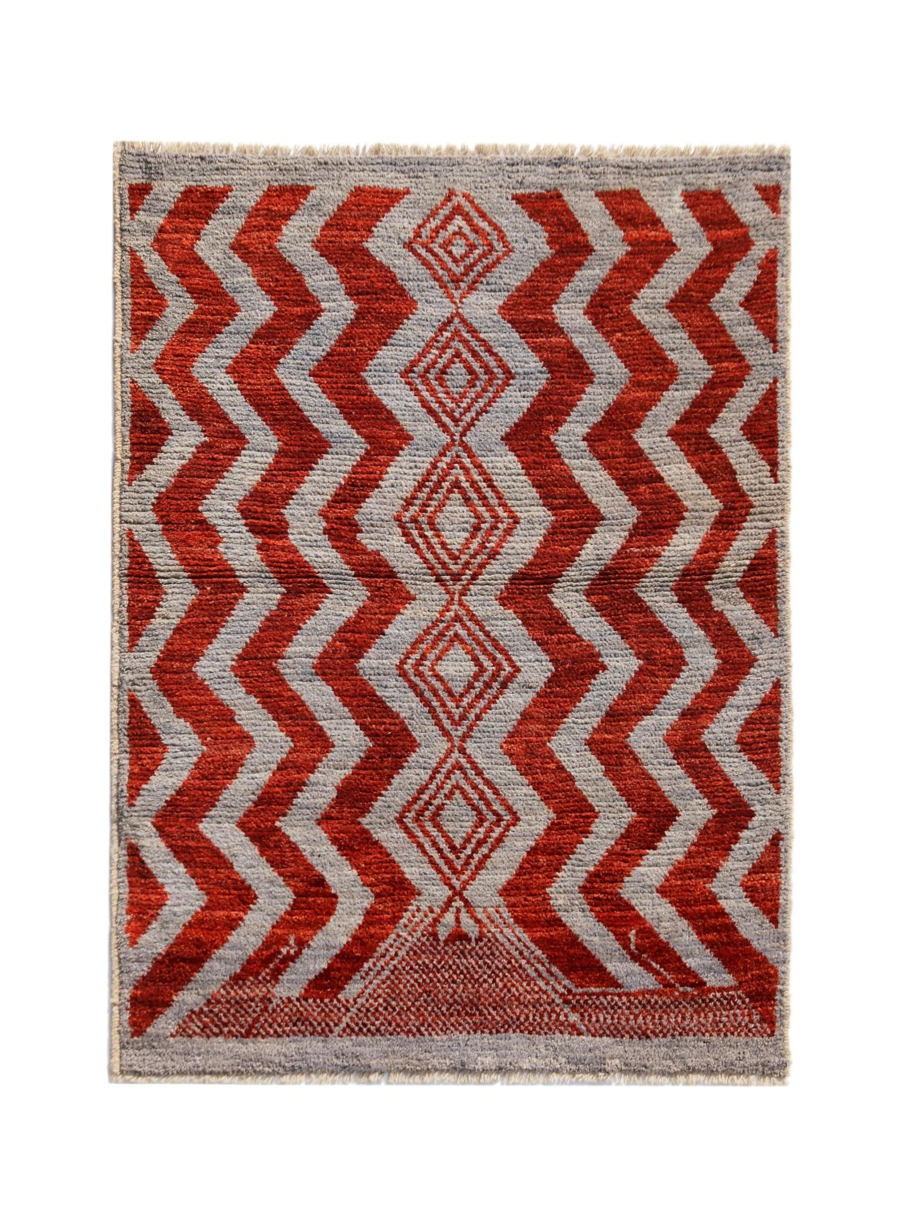 Handmade Tribal Afghan Rug | 166 x 124 cm | 5'6" x 4'1" - Najaf Rugs & Textile