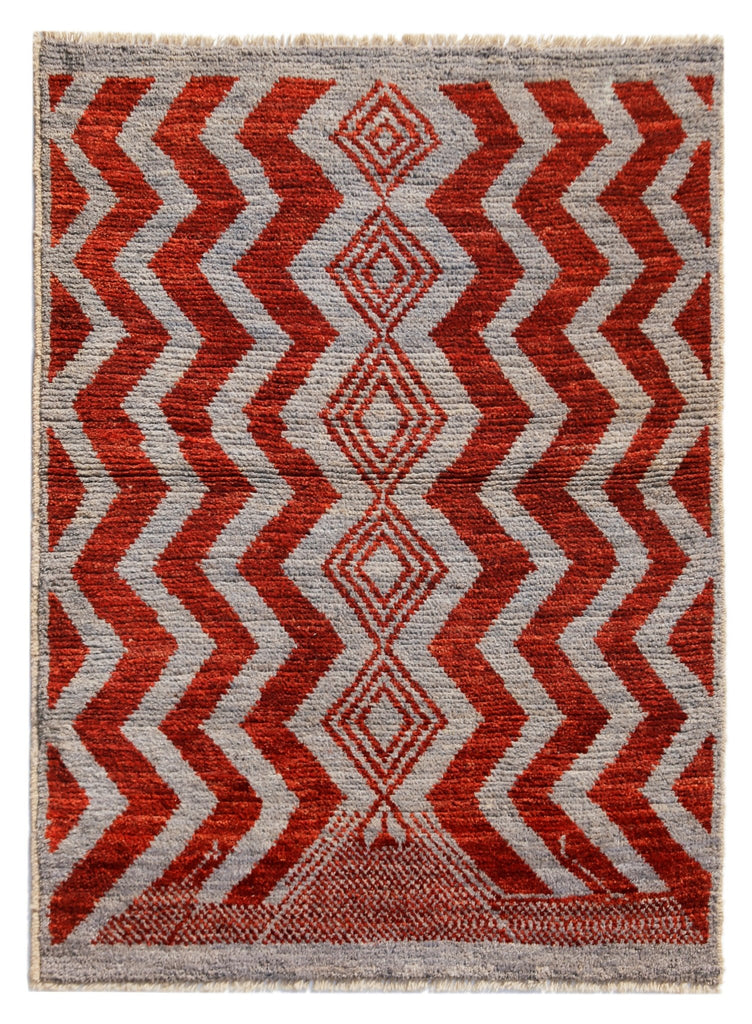Handmade Tribal Afghan Rug | 166 x 124 cm | 5'6" x 4'1" - Najaf Rugs & Textile