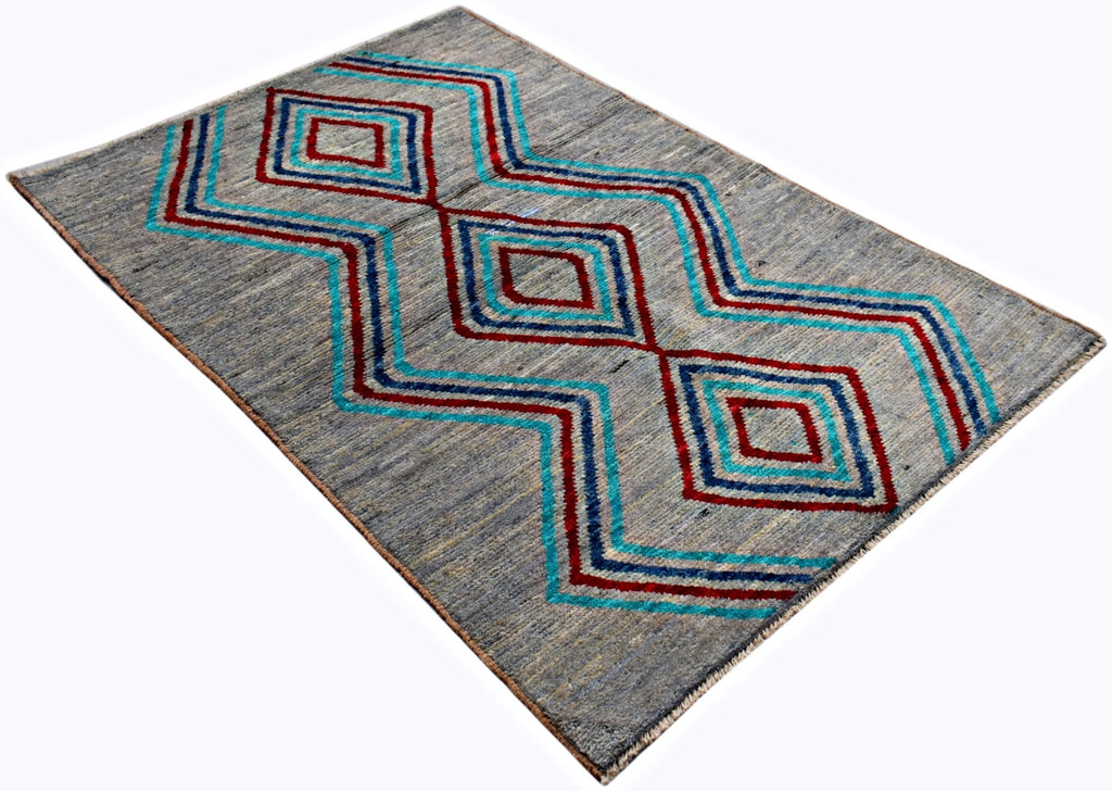 Handmade Tribal Afghan Rug | 171 x 113 cm | 5'8" x 3'9" - Najaf Rugs & Textile