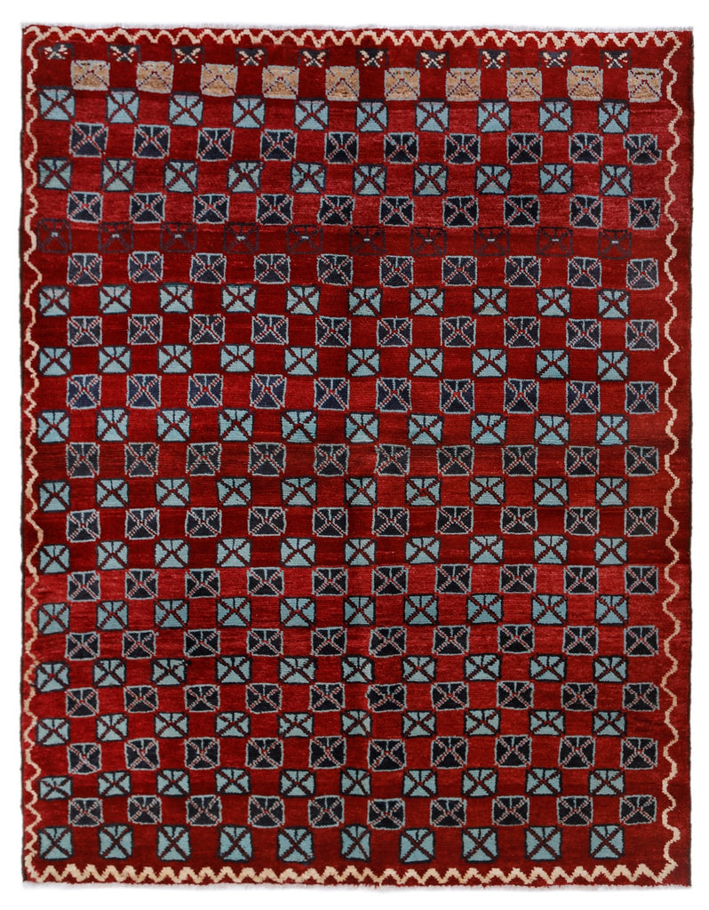 Handmade Tribal Afghan Rug | 188 x 150 cm | 6'2" x 4'11" - Najaf Rugs & Textile