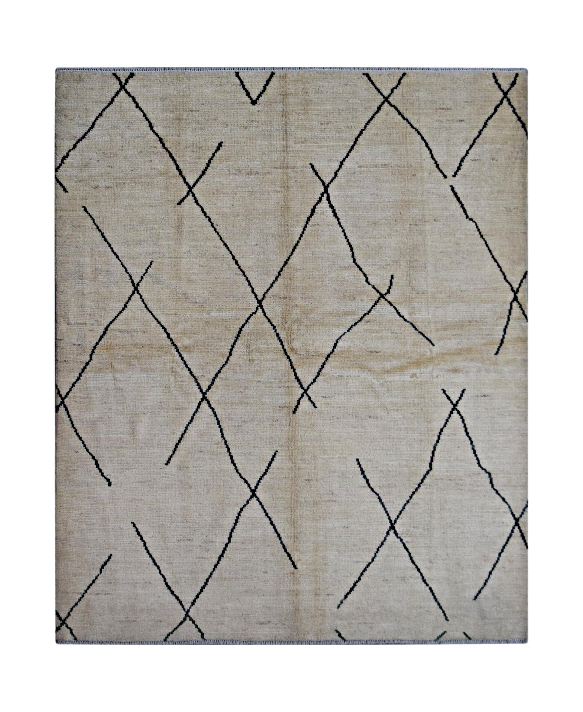 Handmade Tribal Afghan Rug | 202 x 179 cm | 6'7" x 5'10" - Najaf Rugs & Textile