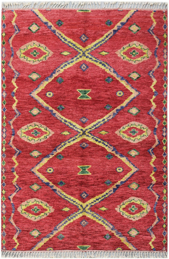 Handmade Tribal Afghan Rug | 250 x 168 cm | 8'3" x 5'6" - Najaf Rugs & Textile
