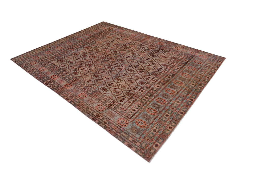 Handmade Tribal Afghan Rug | 275 x 210 cm | 9'1" x 6'11" - Najaf Rugs & Textile