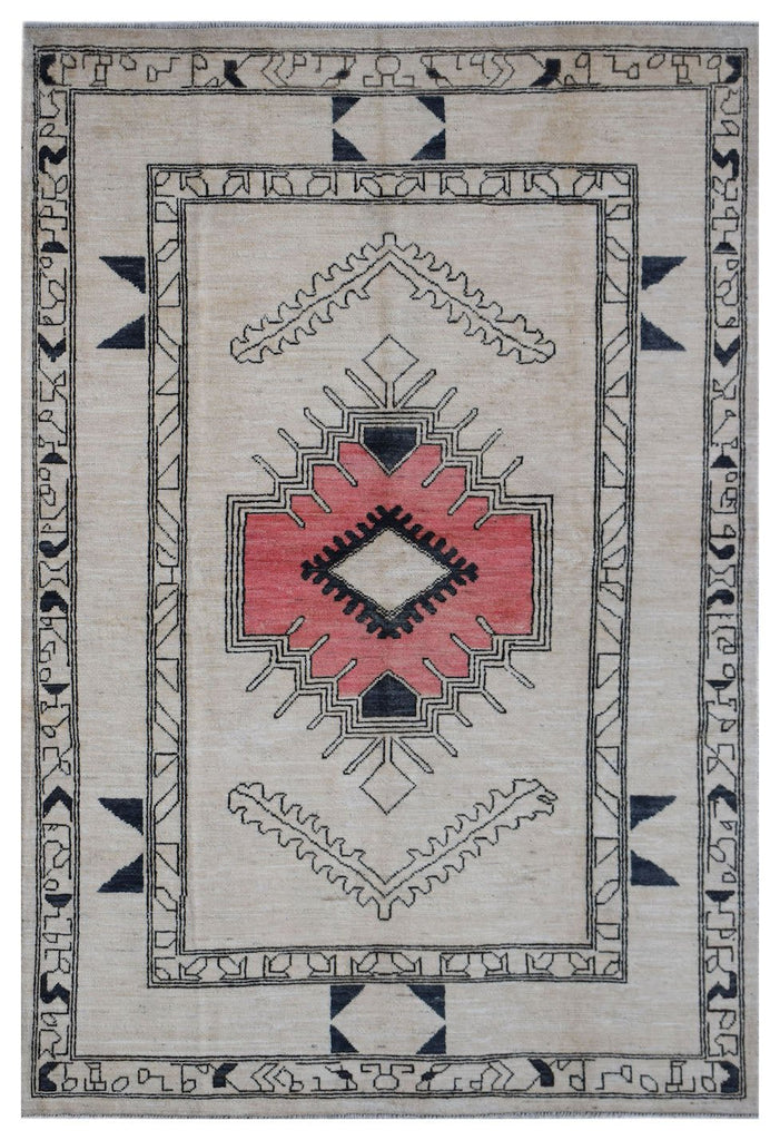 Handmade Tribal Afghan Rug | 295 x 200 cm | 9'8" x 6'7" - Najaf Rugs & Textile