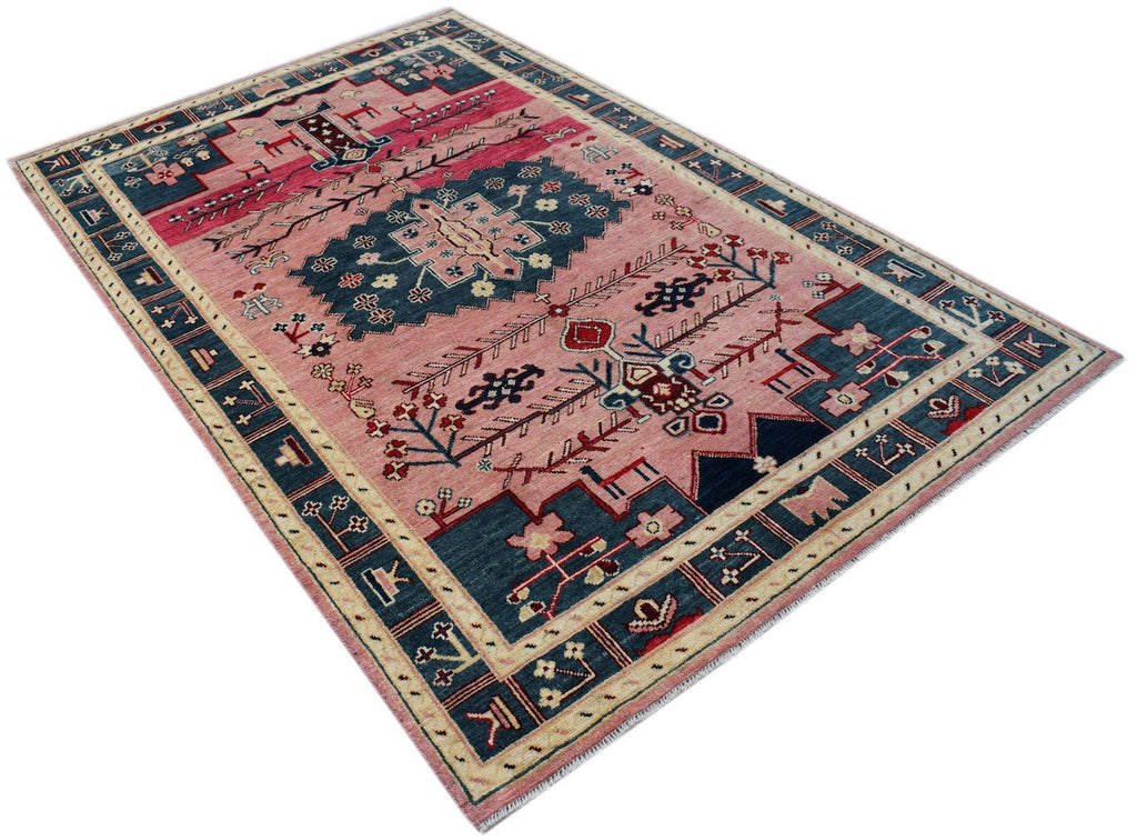Handmade Tribal Afghan Rug | 302 x 198 cm | 9'11" x 6'6" - Najaf Rugs & Textile