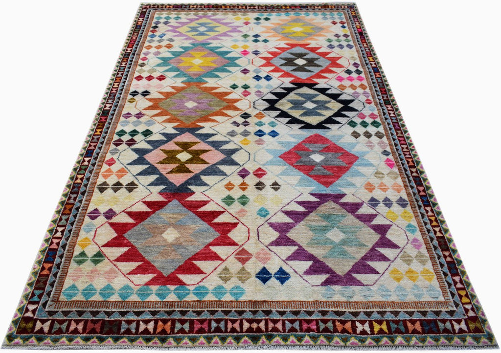 Handmade Tribal Afghan Rug | 323 x 198 cm | 10'7" x 6'6" - Najaf Rugs & Textile