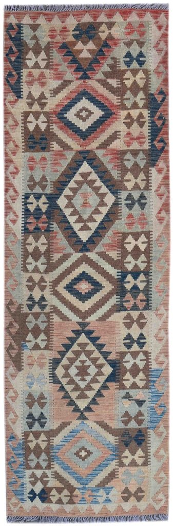 Handmade Tribal Kilim Hallway Runner | 251 x 83 cm | 9'2" x 2'7" - Najaf Rugs & Textile