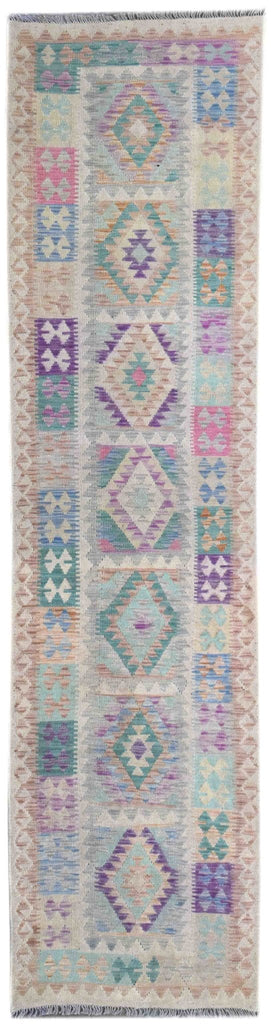 Handmade Tribal Kilim Hallway Runner | 301 x 74 cm - Najaf Rugs & Textile