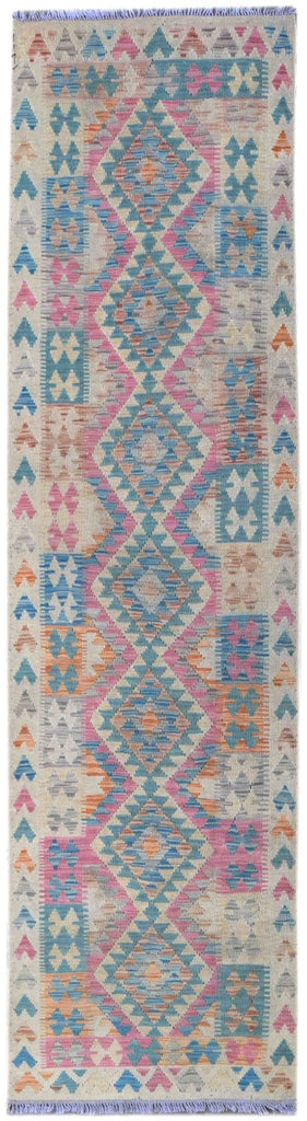 Handmade Tribal Kilim Hallway Runner | 303 x 82 cm | 9'9" x 2'6" - Najaf Rugs & Textile