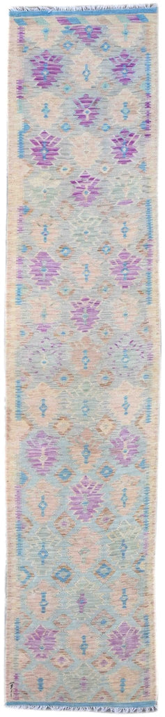 Handmade Tribal Kilim Hallway Runner | 396 x 78 cm - Najaf Rugs & Textile