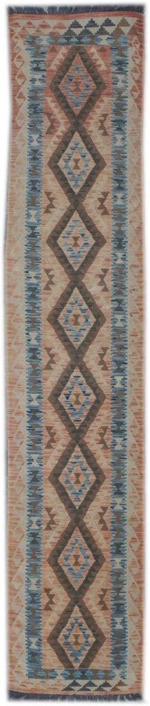 Handmade Tribal Kilim Hallway Runner | 420 x 82 cm | 13'7" x 2'6" - Najaf Rugs & Textile
