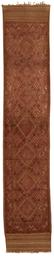 Handmade Tribal Mashwani Hallway Runner | 366 x 68 cm - Najaf Rugs & Textile