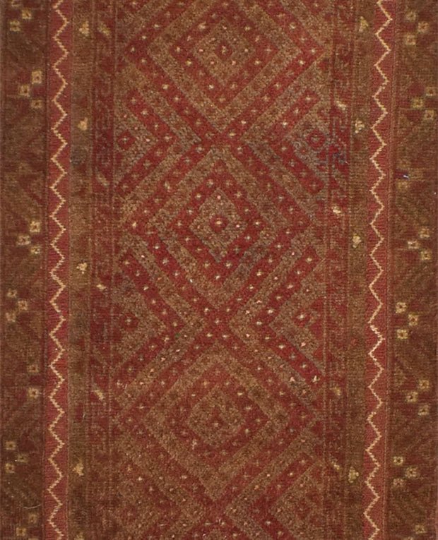 Handmade Tribal Mashwani Hallway Runner | 374 x 70 cm | 12'2" x 2'3" - Najaf Rugs & Textile