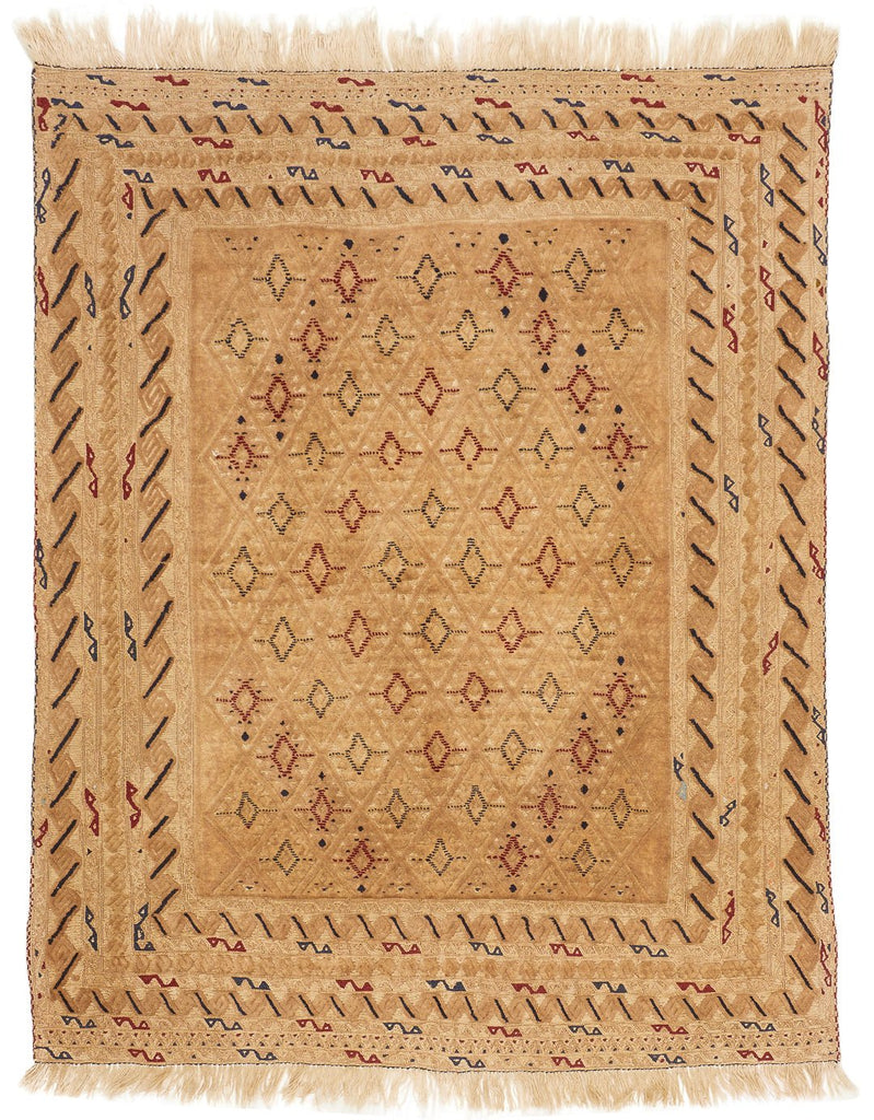 Handmade Tribal Mashwani Rug | 142 x 115 cm | 4'6" x 3'7" - Najaf Rugs & Textile