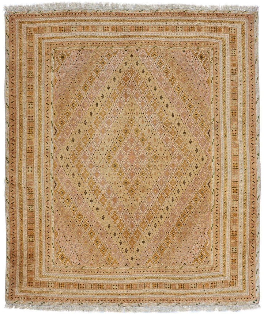 Handmade Tribal Mashwani Rug | 188 x 160 cm | 6'16" x 5'2" - Najaf Rugs & Textile
