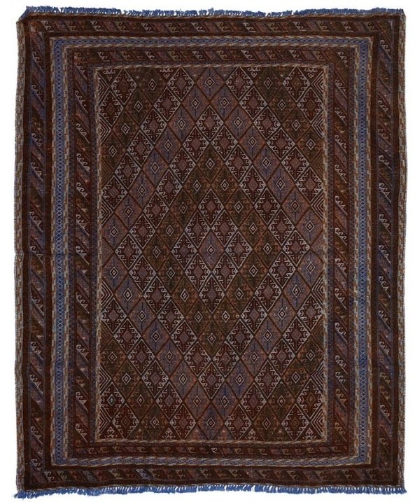 Handmade Tribal Overdyed Mashwani Rug | 177 x 147 cm | 5'8" x 4'8" - Najaf Rugs & Textile