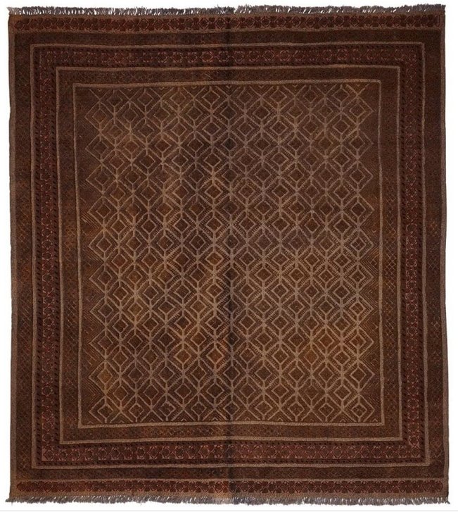 Handmade Tribal Overdyed Mashwani Rug | 178 x 162 cm | 5'8" x 5'3" - Najaf Rugs & Textile