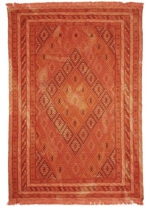 Handmade Tribal Overdyed Mashwani Rug | 203 x 140 cm | 6'6" x 4'9" - Najaf Rugs & Textile
