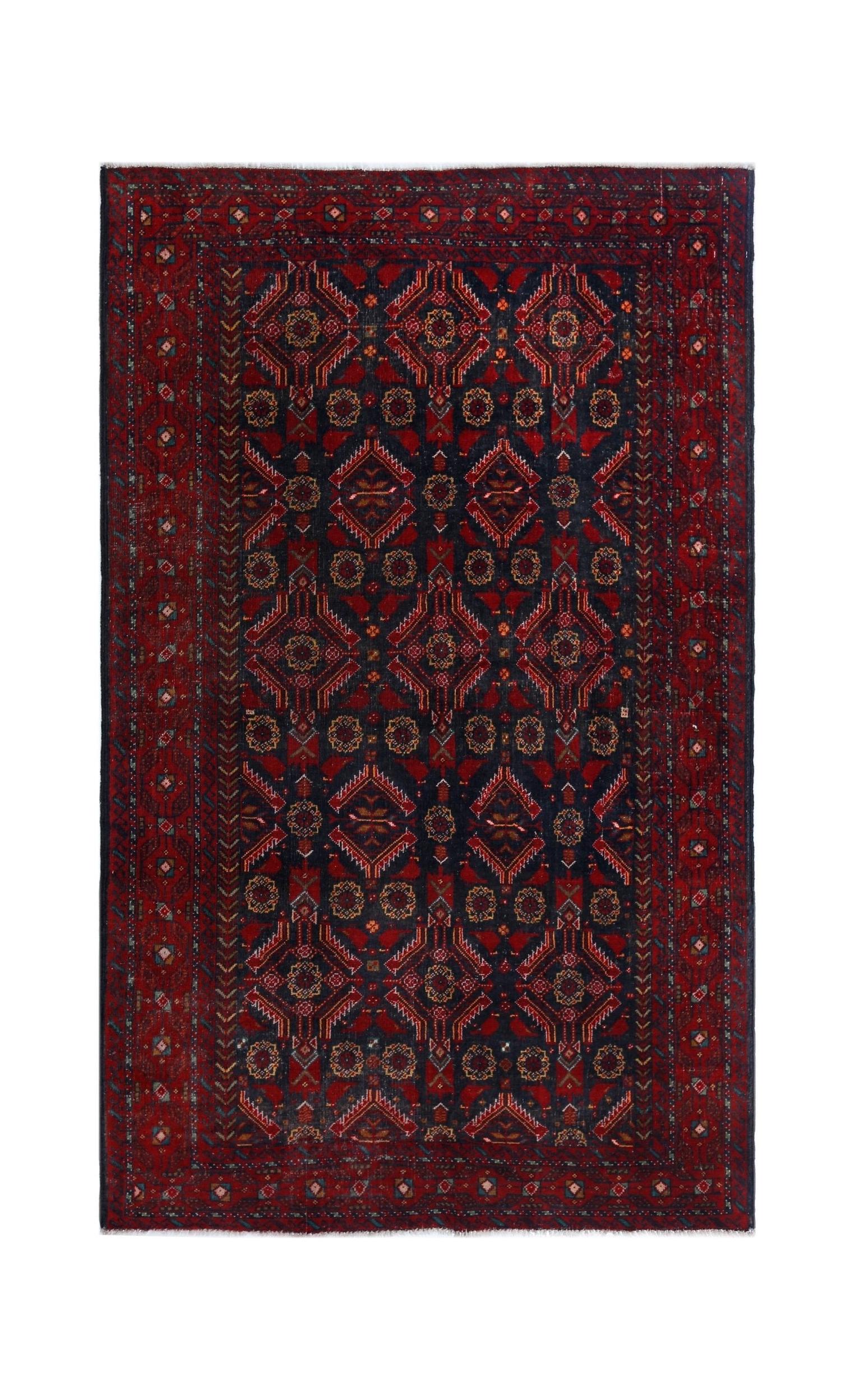 Handmade Tribal Persian Balouch Rug | 180 x 111 cm | 5'11" x 3'8" - Najaf Rugs & Textile