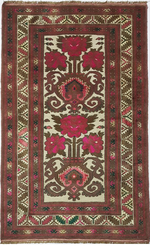 Handmade Tribal Vase Design Rug | 153 x 94 cm | 5' x 3' - Najaf Rugs & Textile